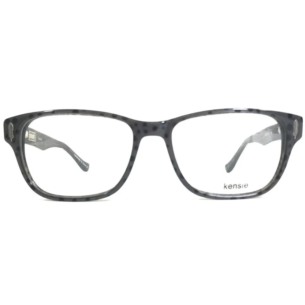 Kensie Eyeglasses Frames FEATHER BK Black Gray Square Full Rim 52-16-135